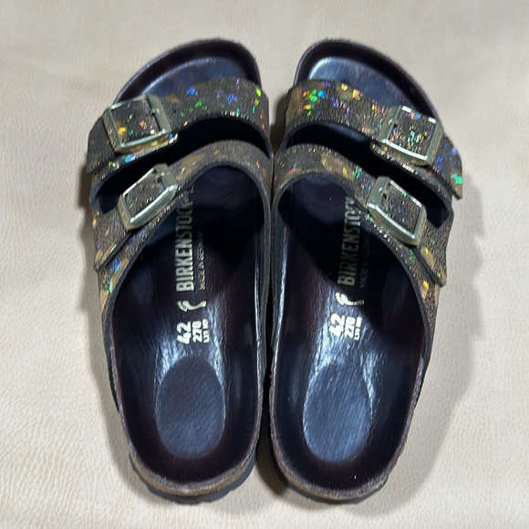 Birkenstock Leather ARIZONA LUX Spotted Metallic Brown - Picture 7 of 7